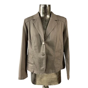 BRANDTEX Blazer Suit Jacket Size Med 14 Brown Cotton Womens NEW EU42 RRP £83 - Picture 1 of 12