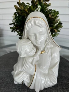 Mikasa Fine Porcelain Holiday Elegance Madonna holding baby Jesus Statuette - Picture 1 of 7