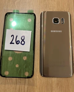 Samsung Galaxy S7 SM-G930F/G930 Back Glass/Rear Battery Cover + Glue Gold Grde B - Zdjęcie 1 z 10