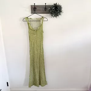 Reformation Green Floral Midi Ciatta Dress 2 - Picture 1 of 6