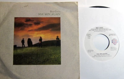 BEE GEES * 45 * You Win Again * 1987 * UNPLAYED MINT * Stereo * DJ PROMO with PS - Image 1 of 2