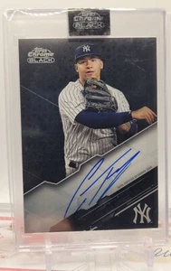 2020 Topps Chrome Black Gleyber Torres CBA-GT Auto SP Encased Yankees - Bild 1 von 2