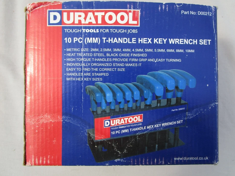 Duratool 10 pc mm T Handle Hex Key Wrench Set - Image 1 of 4
