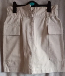 Ladies H & M Canvas Skirt With Zip Front And Pickers - Picture 1 of 6