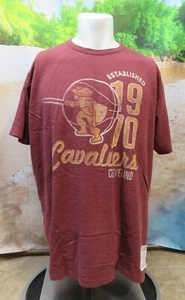 CLEVELAND CAVALIERS 1970 Retro Logo Used 2000s Banner NBA Screened T-Shirt 2XL - Picture 1 of 4