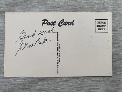 Gene Baker Chicago Cubs Signed/Auto Postcard - Image 1 of 2