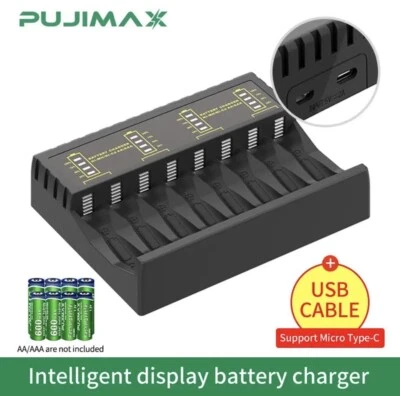 PUJIMAX smart battery charger 8 slots with LED short circuit, suitable for Ni-MH - Image 1 of 4