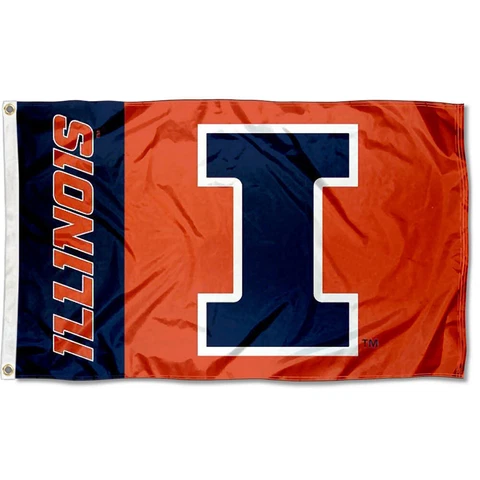 Illinois Fighting Illini Large Outdoor Flag Cover