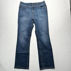 Code Bleu Jeans Womens 12 Blue Denim Cotton Stretch 5 Pockets Classic Zip Fly - Picture 1 of 10