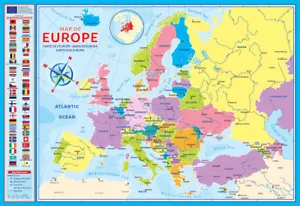 Eurographics Map of Europe 200 Piece Jigsaw Puzzle - Picture 1 of 2