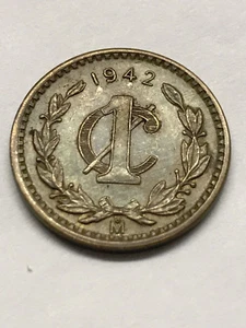 1942 Mexico 1 Centavo XF+ #7931 - Picture 1 of 2