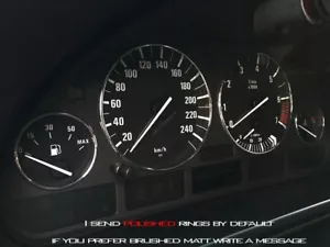 For Bmw X5 E53 1999-2005 Polished aluminum rings for the instrument cluster 4pcs - Foto 1 di 10