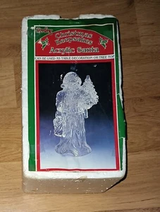 Vintage Santa Tree Topper Table Decoration By Sterling Inc. Clear Acrylic 9.25 " - Picture 1 of 3
