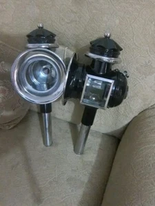 Paar Pferdekutschenlampen Edelstahl PONYGRÖSSE - Bild 1 von 2