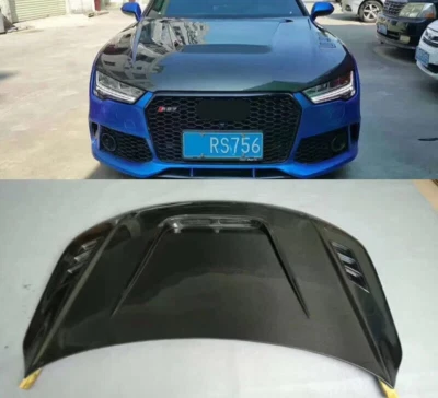 Passend für Audi A7 S7 Rs7 11-15 echt Carbon Motorhaube Schwarz Foto 1 de 4