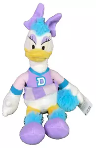 Disney Store Daisy Duck 10" Plush in Cheerleader Outfit and Pom Poms Blue Purple - Picture 1 of 14