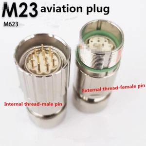 M623 Aviation Plug 12 PIN Clockwise Servo Motor Encoder Male and Female - Picture 1 of 2
