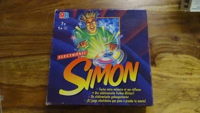 VINTAGE JEU SOCIETE MB SIMON ELECTRONIC TRANSPARENT 1996 - Photo 1/4