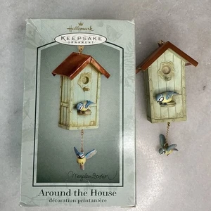 Hallmark Keepsake “Around the House” Nature’s Sketchbook Birdhouse Blue 2003 - Picture 1 of 5