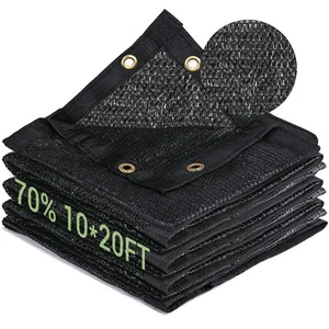 70% Garden Shade Cloth, 10X20ft Hdpe Mesh Tarp With Upgraded Grommets, - Picture 1 of 9