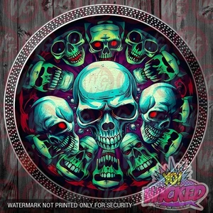 Horror Skulls v1 DJ Plattenspieler Slipmat 12 Zoll Single Pad - Bild 1 von 1