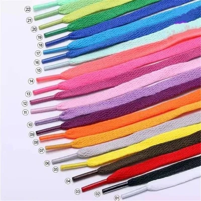Flat Colorful Shoelaces for Sneakers | Fits Nike, Adidas, Jordans, AF1 - Image 1 of 4