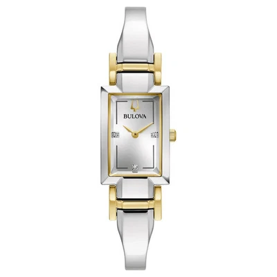 Bulova Classic Diamond Two Tone Stainless Steel Women's Quartz Watch, 18 x 26mm - Image 1 of 4