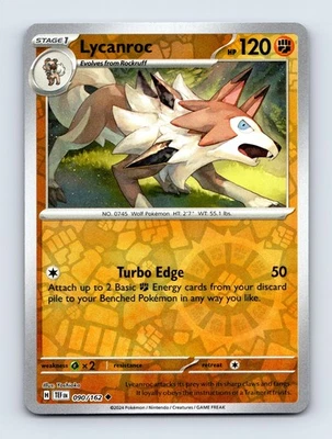 Lycanroc Reverse Holo SV05: Temporal Forces 090/162 NM/LP - Image 1 of 2