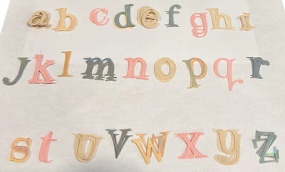 Cut Out Pastel Shiny Alphabet Letters Set Of 87 NEW - Image 1 of 4
