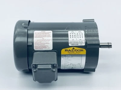 BALDOR VM3538 Industrial Motor 1/2hp 230/460v 56C-Fr 5/8"-Shaft 3PH 1725RPM TEFC - Image 1 of 4