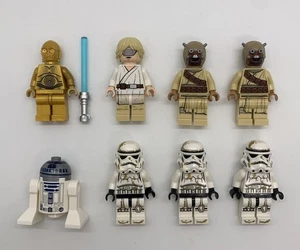 Lego Star Wars Minifigure Lot Jedi Luke Skywalker Sand Trooper R2-D2 Tatooine - Picture 1 of 3