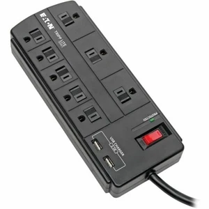 Tripp Lite Surge Protector Power 8-Outlet 2 USB Charging Ports 8ft Cord - Afbeelding 1 van 1