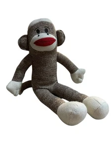 2011 Maxx The Sock Monkey 20” Heathered Brown Plush - Picture 1 of 5