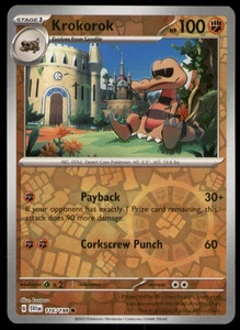 Krokorok 116/198 Reverse Holo SV01: Juego base escarlata y violeta casi nuevo - Imagen 1 de 2