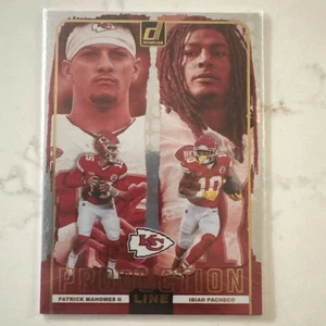 Patrick Mahomes & Isiah Pacheco 2024 Donruss Production Line SP #11 Chiefs🔥🔥 - Picture 1 of 2
