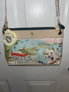 Spartina 449 Umhängetasche Grüße aus den Großen Seen Neu mit Etikett mit Flachs - Bild 1 von 14