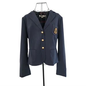 NWT Tommy Hilfiger All Aboard Women XL Jacket Wool Navy Blazer Preppy FLAWED - Picture 1 of 15