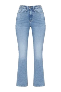 PANTALONE JEANS DONNA GUESS W5RA0LD5L71 BOOT HIGH COTONE ORIGINALE PE - Picture 1 of 6