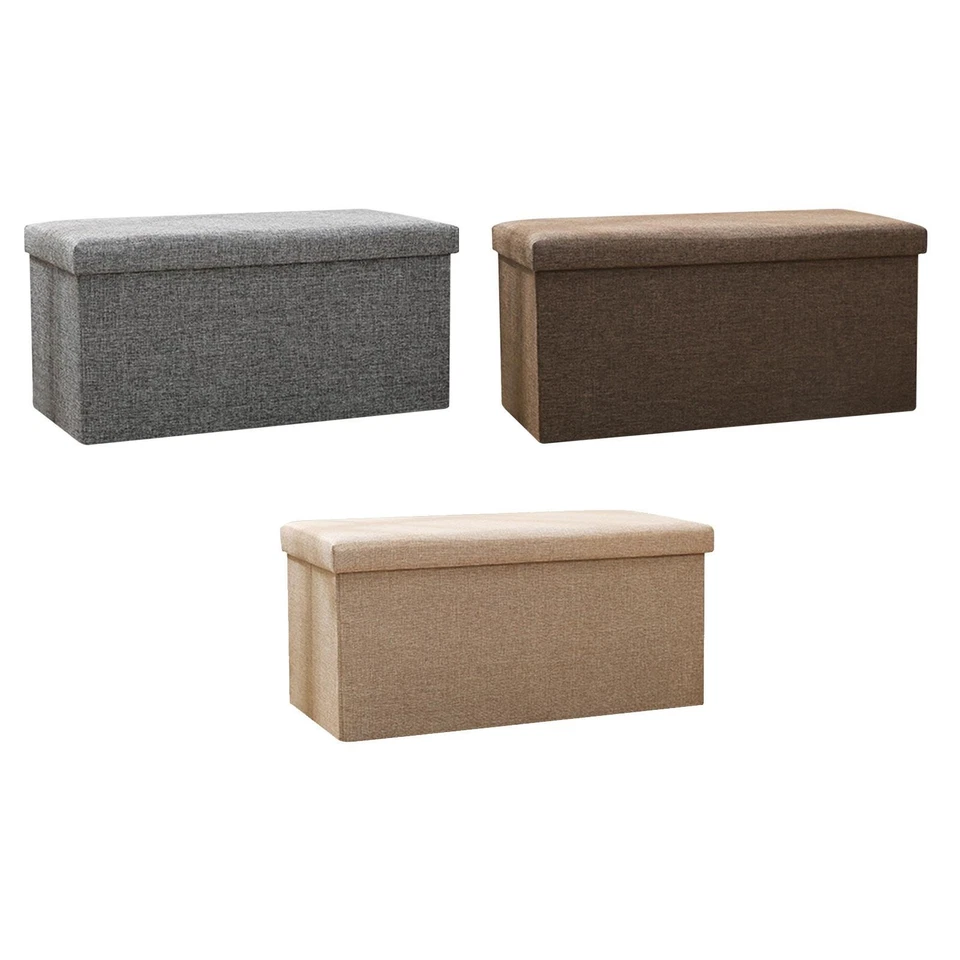 Storage Ottoman Foot Stool Seat Box Multifunctional Shoe Chest Clothing Bin for - Image 1 of 1