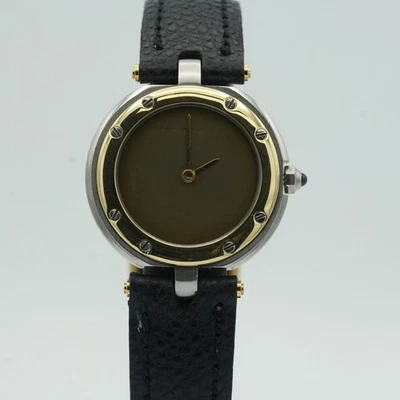CARTIER SANTOS RONDE QUARTZ DAMEN UHR 28MM STAHL/GOLD VINTAGE PAPIERE CA194 - Bild 1 von 4