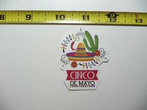 CINCO DE MAYO CACTUS SOMBRERO DECAL STICKER MEXICAN FOOD MEXICO - Picture 1 of 1