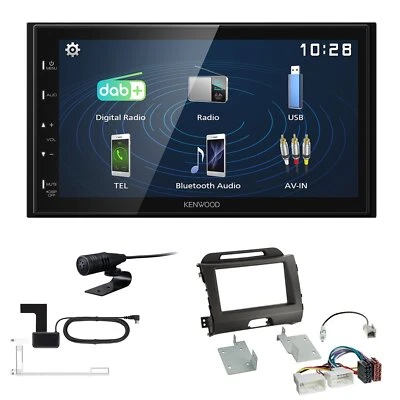 Kenwood 2DIN DAB+ Autoradio für KIA Sportage 2010-2015 schwarz - Bild 1 von 4