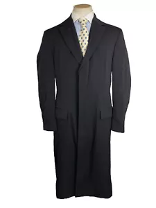 Hugo Boss Full Length Overcoat 44L Wool Formal Coat Wedding Funeral - Picture 1 of 10