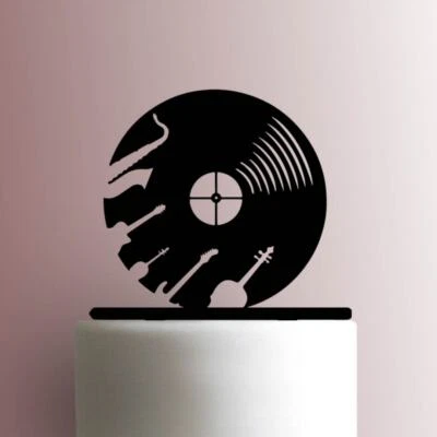 Record with Instruments 225-A792 Cake Topper - Image 1 of 2