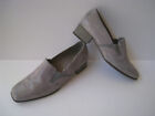 ARA GRAY SILVER LEATHER LOAFERS WOMEN SIZE US 9 UK 6.5 HOT MADE IN PORTUGAL