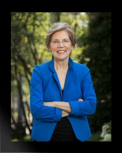 Candidato presidencial 2020 - Elizabeth Warren enmarcado en marco negro moderno de 2" - Imagen 1 de 1