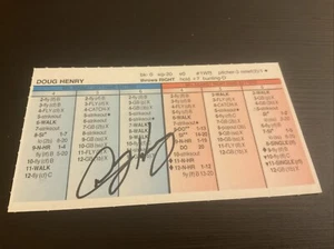 STRAT-O-MATIC Signed Debut 1991 Doug Henry 1998 Houston - Picture 1 of 2