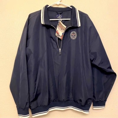 Cutter and Buck Climaguard ladies navy blue 1/4 zip Jacket NW Golf Association L - Image 1 of 4