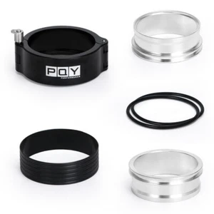 Aluminum Heavy Duty Black Intake V Band Clamp Kit for 2.5" 63mm Intercooler Pipe - Picture 1 of 17