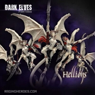 Raging HeroesDark Elves Hellions (Harpies) Dark Eldar 28mm - Image 1 of 3